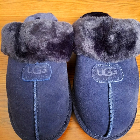 Navy Blue Ugg Coquette Slippers 